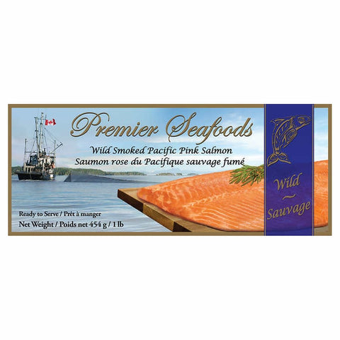 Premier Seafoods Smoked Pink Salmon, 454 g