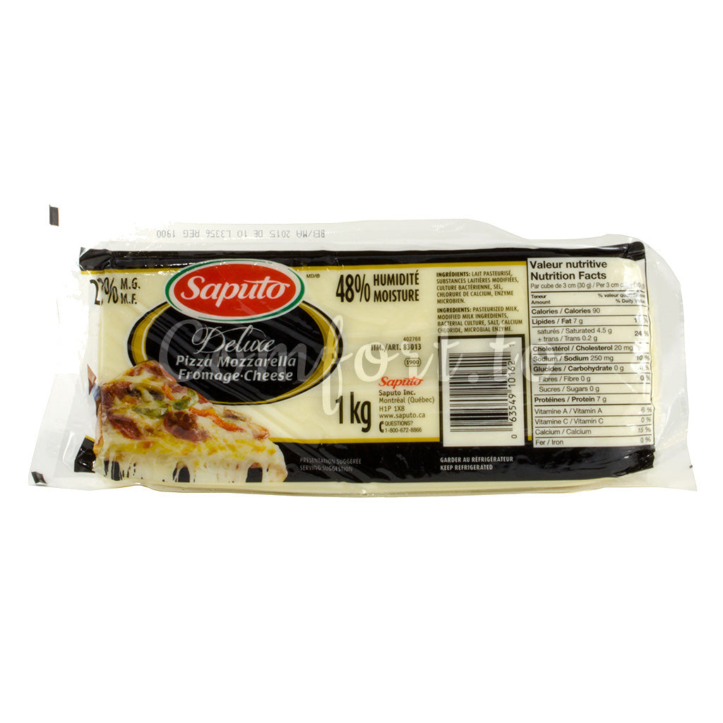 Saputo Deluxe Pizza Mozzarella Cheese, 1 kg
