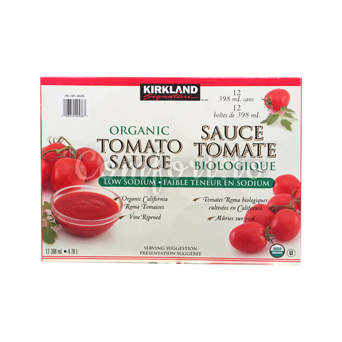 Kirkland Organic Tomato Sauce, 12 x 398 mL