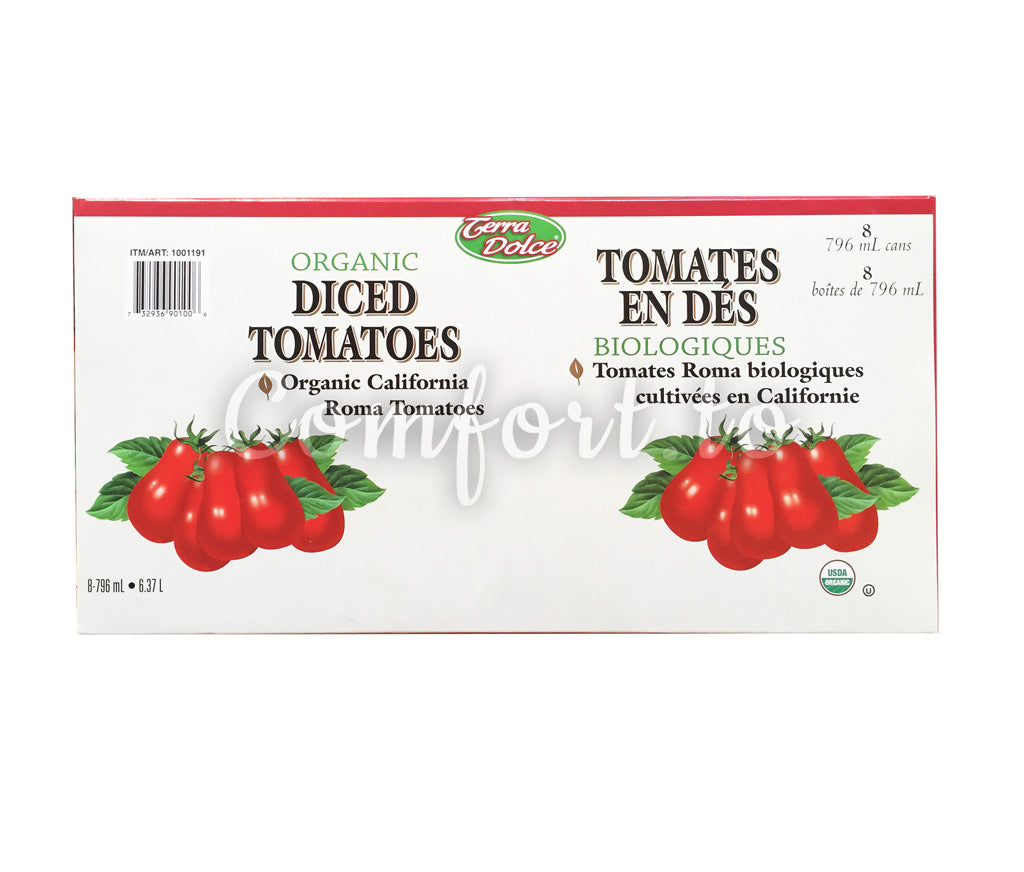 Kirkland Organic Diced Tomatoes, 8 x 0.8 L