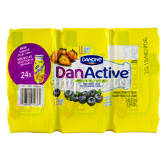 Danone Dan Active Drinkable Yogourt 1.5%, 24 x 93 mL