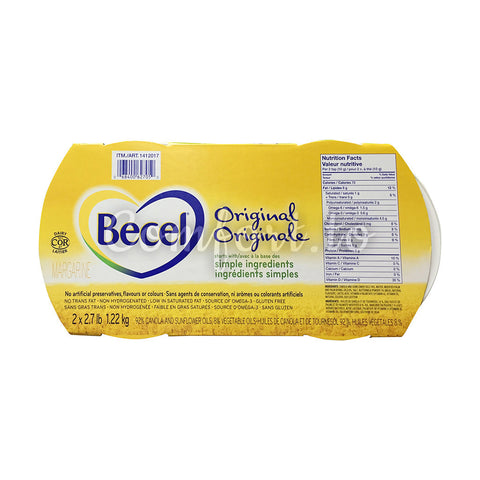 Becel Original Margarine, 2 x 1.2 kg