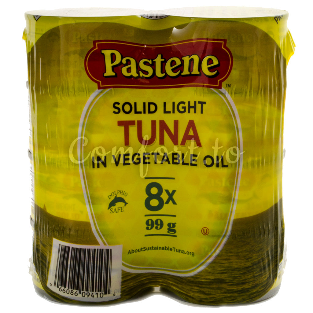 Pastene Solid Light Tuna in Vegetable Oil, 8 x 99 g