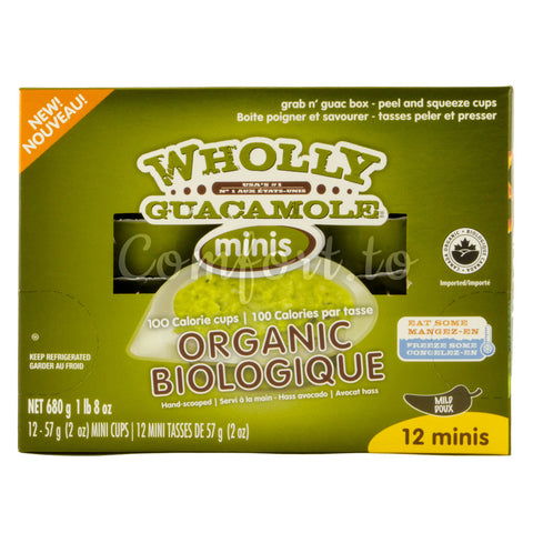 $3 OFF - Wholly Organic Guacamole Mini Cups, 12 x 57 g