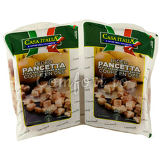 Casa Italia Diced Pancetta Style Bacon, 2 x 250 g