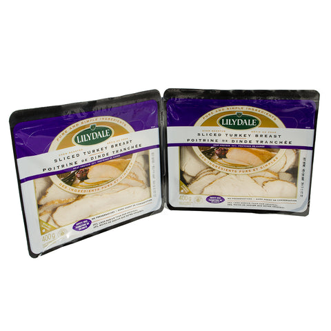 Lilydale Sliced Oven Roasted Turkey Breast, 2 x 400 g