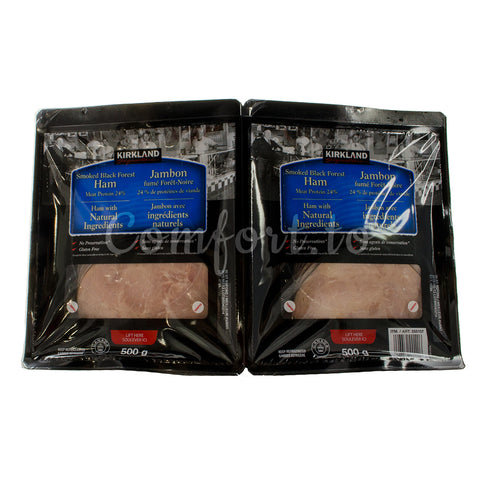 Kirkland Sliced Smoked Black Forest Ham, 2 x 0.5 kg