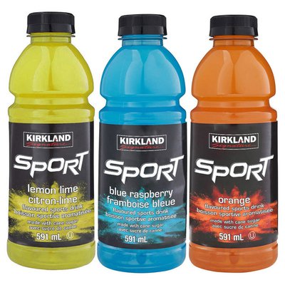 Kirkland Signature Flavoured Sport Drink, 24 x 591 ml