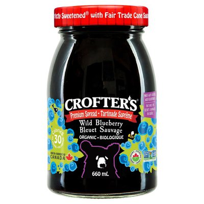 Crofter's Organic Wild Blueberry Premium Spread, 661 ml