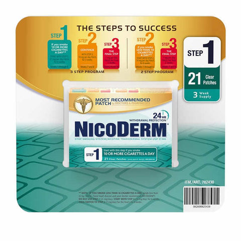 NicoDerm Step 1 21mg, 21 pieces
