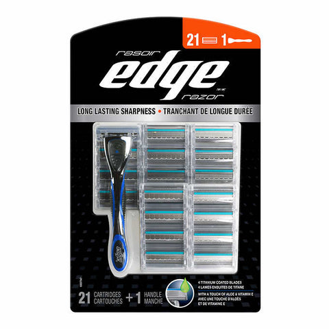 Edge Razor with 21 Cartridges, 21 cartridges