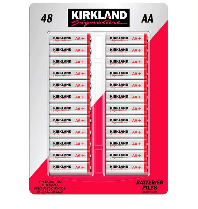 Kirkland Signature Alkaline AA Batteries, 48 pack