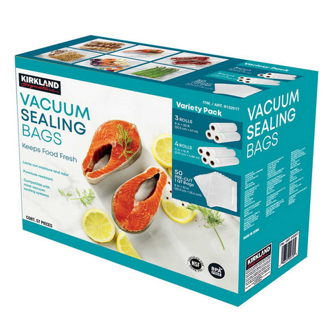 Kirkland Signature Vacuum Sealing Bags Assortment Pack, 1 boxe