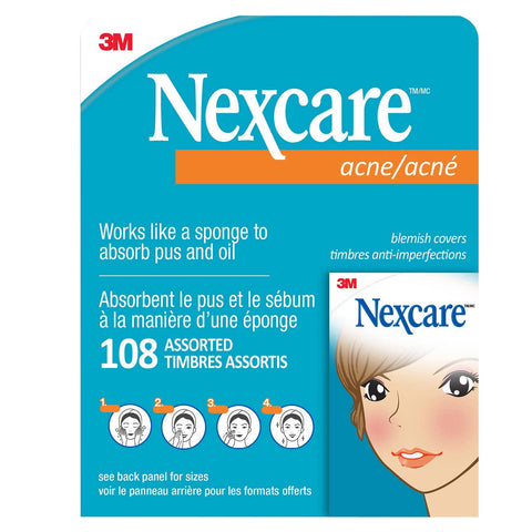Nexcare Acne Absorbing Covers, 108 assorted