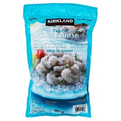 Kirkland Signature Frozen Tail-Off Raw Shrimp 50-70, 907 g