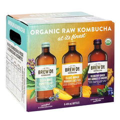 Brew Dr Organic Raw Kombucha, 6 x 414 mL