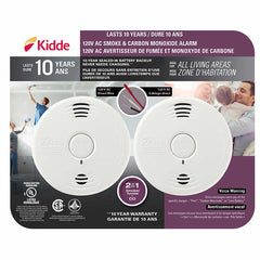 Kidde 10-year Hardwired Talking Smoke and Carbon Monoxide Alarm, 2-pack, 2 units