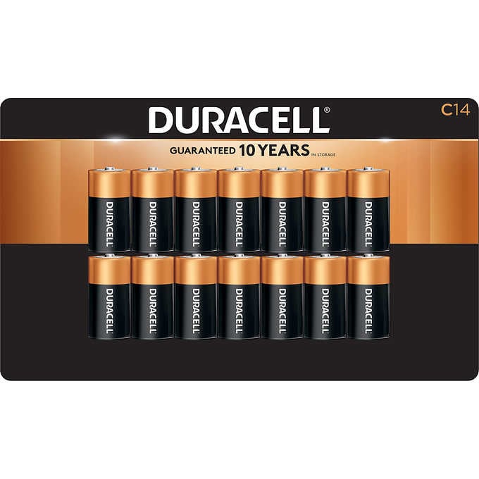 Duracell C Alkaline Batteries, 14 units