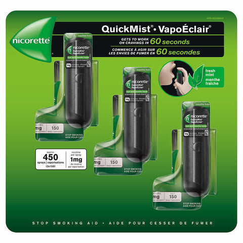 $17 OFF - Nicorette QuickMist Fresh Mint 150 sprays, 3 unit