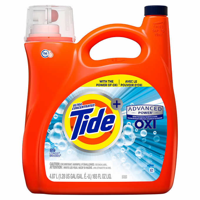 Tide Advanced Power Ultra Concentrated Liquid Laundry Detergent with Oxi, 4.9 L
