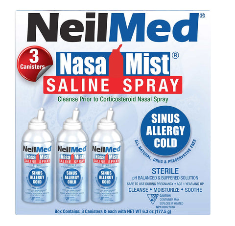 $3 OFF - NeilMed Nasa Mist Saline Spray, 3 x 177 mL