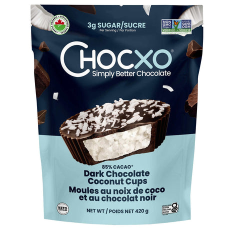 Chocxo Dark Chocolate Coconut Cups, 420 g