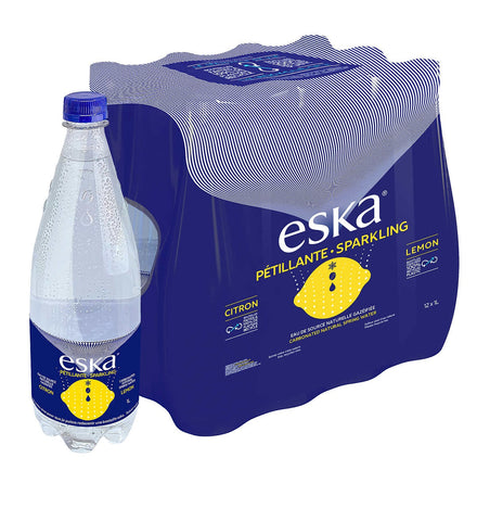 Eska Carbonated Lemon Spring Water, 12 x 1 L