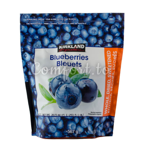 Kirkland Whole Dried Sweetened Blueberries, 567 g