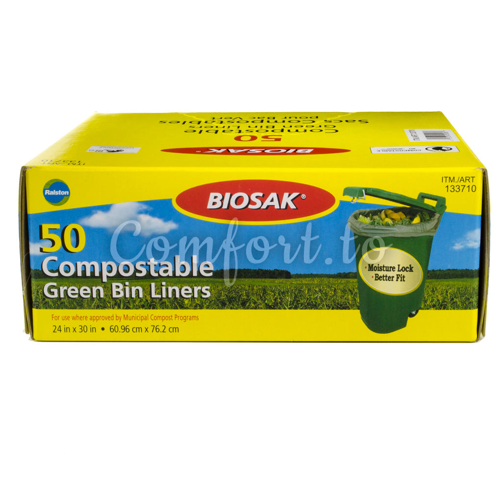 Biosak Compostable Green Bin Liners, 50 bags - Main Image