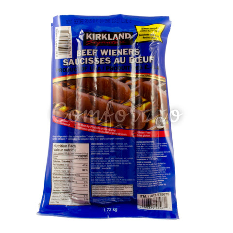 Kirkland Large Beef Hot Dogs Weiners, 1.7 kg