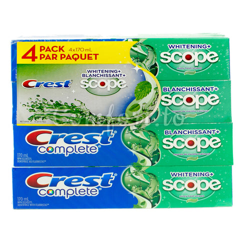 Crest Complete with Scope Toothpaste, 5 x 170 mL