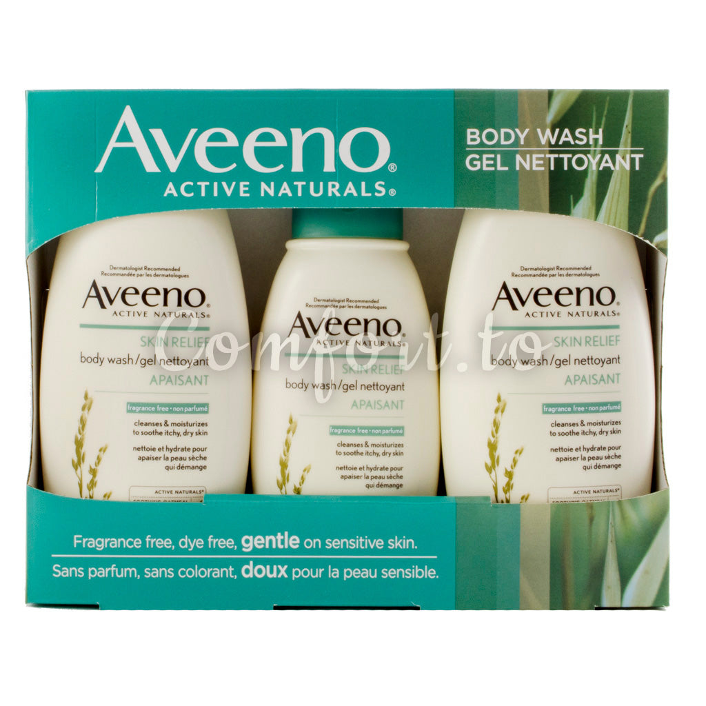 Aveeno Skin Relief Bodywash, 3 x 473 mL