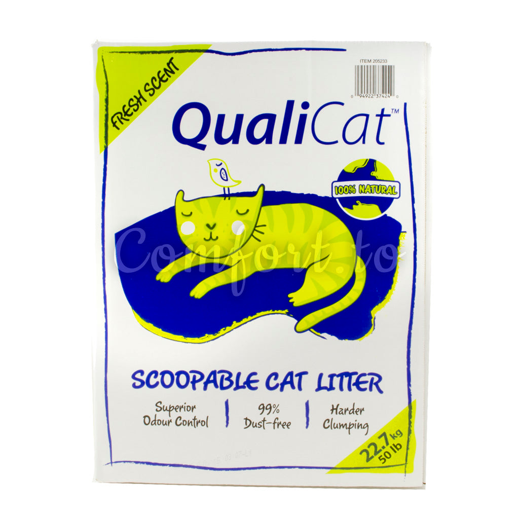 QualiCat Scoopable Cat Litter, 22.7 kg
