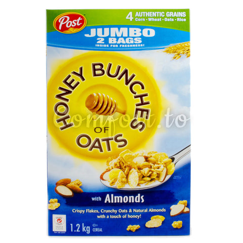Post Honey Bunches of Oats Cereal with Almond, 2 x 0.6 kg