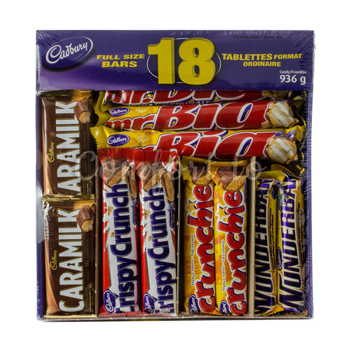 Cadbury Caramilk, CrispyCrunch, Mr. Big, Crunchie, Wunderbar, 18 x 52 g