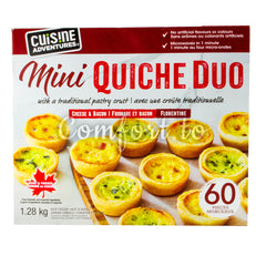 Cusine Adventures Frozen Mini Quiche Duo, 1.3 kg